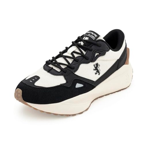 red tape casual shoes. in grey and white, breathable mesh upper, cushioned EVA midsole, durable rubber outsole, padded collar and tongue, reinforced toe, stylish unisex design for everyday wear, office, campus, walking, travel, and light fitness activities.
