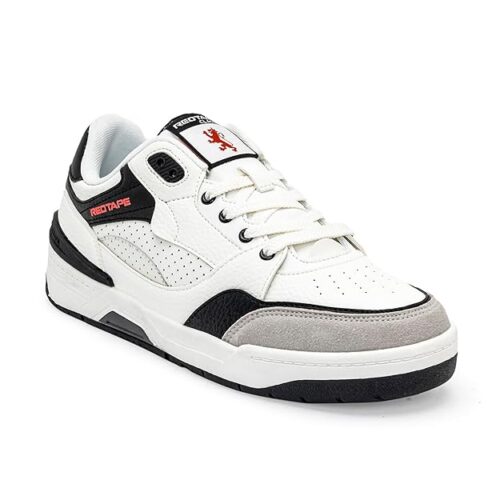 red tape white shoes. stylish casual sports shoes with cushioned sole, lightweight design, and versatile fashion for everyday wear"