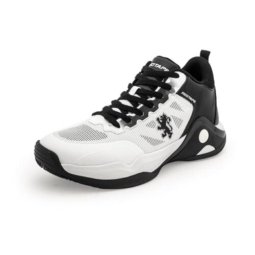red tape black white shoes. modern dual-tone design, cushioned sole, and stylish contrast pattern, suitable for casual, sports, and everyday wear