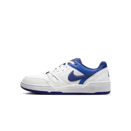 nike blue white sneakers with breathable mesh upper, cushioned midsole, and durable rubber outsole for running