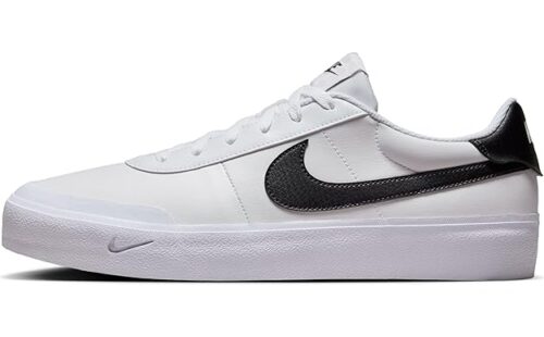 nike white shoes. men with cushioned sole and breathable upper