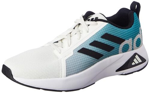 “adidas men shoes in black with white sole, lightweight and breathable sneakers”