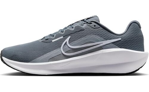 nike new grey shoes with breathable mesh upper, cushioned midsole, and durable rubber outsole for running, training